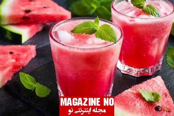 طرز تهیه لیموناد هندوانه ای بسیار خوشمزه با طصم بی نظیر