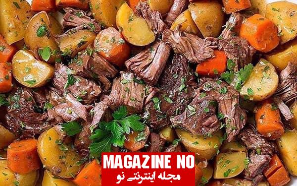 طرز تهیه خوراک گوشت و سیب زمینی یونانی با روش عالی بسیار خوشمزه