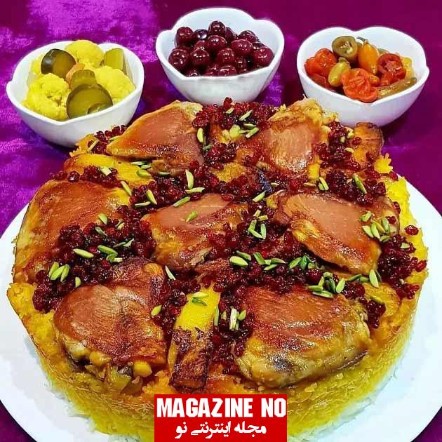 طرز تهیه ته چین بال مرغ با باقلا پلو بسیار لذیذ و خوشمزه