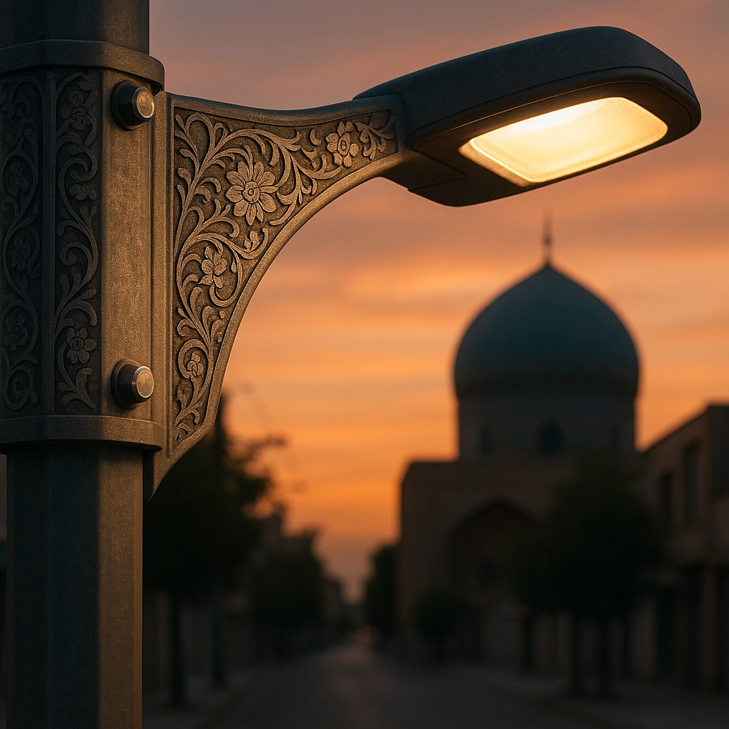 دستک روشنایی با الهام از منبت کاری