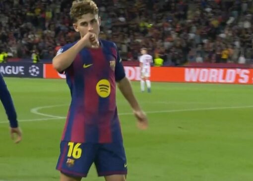 هت‌تریک لوپز؛ گل پنجم بارسلونا به المپیاکوس (فیلم)