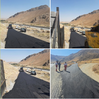 بهبود و آسفالت جاده پردنجان