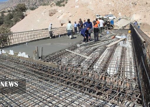 پل اتصال شهر لنده به بخش موگرمون در مرحله پایانی