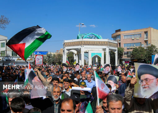 اردبیل در استقبال از پیروزی: راهپیمایی با عنوان «بشارت نصر» برگزار شد