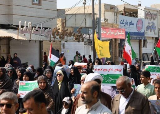 برگزاری راهپیمایی باشکوه بشارت نصر در جزیره قشم