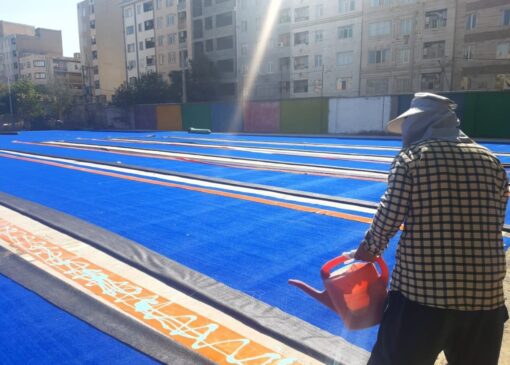 آماده‌سازی زمین استاندارد هاکی کرمانشاه برای بهره‌برداری