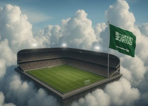 عجیب و باورنکردنی؛ عربستان در ارتفاع ۳۵۰ متری ورزشگاه می‌سازد! + فیلم