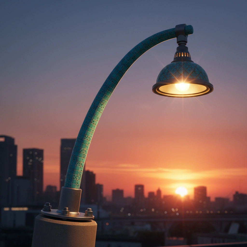 دستک روشنایی با الهام از کاشب های فیروزه ای