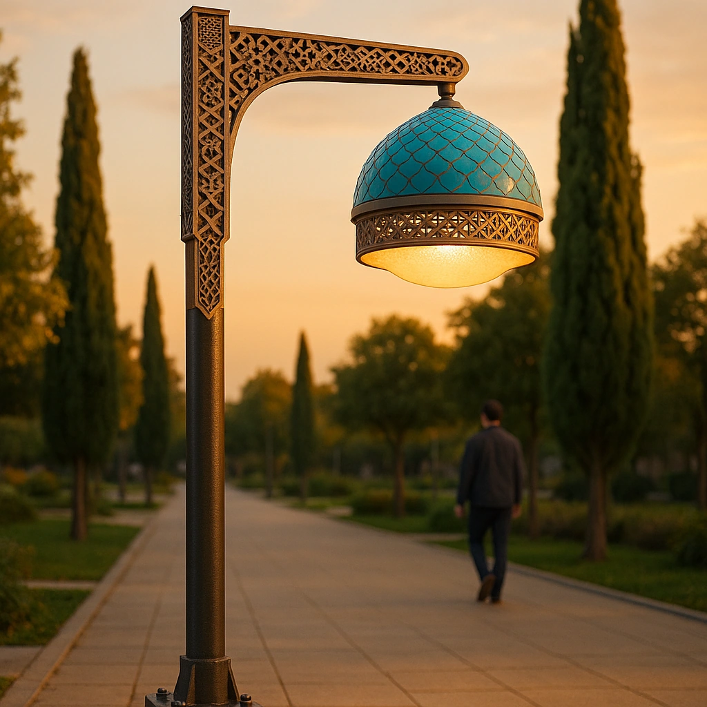 دستک روشنایی با الهام از گنبد و شمسه