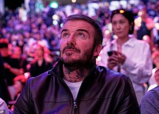 دیدار غیرمنتظره دیوید بکهام و جکی چان در سالن بسکتبال