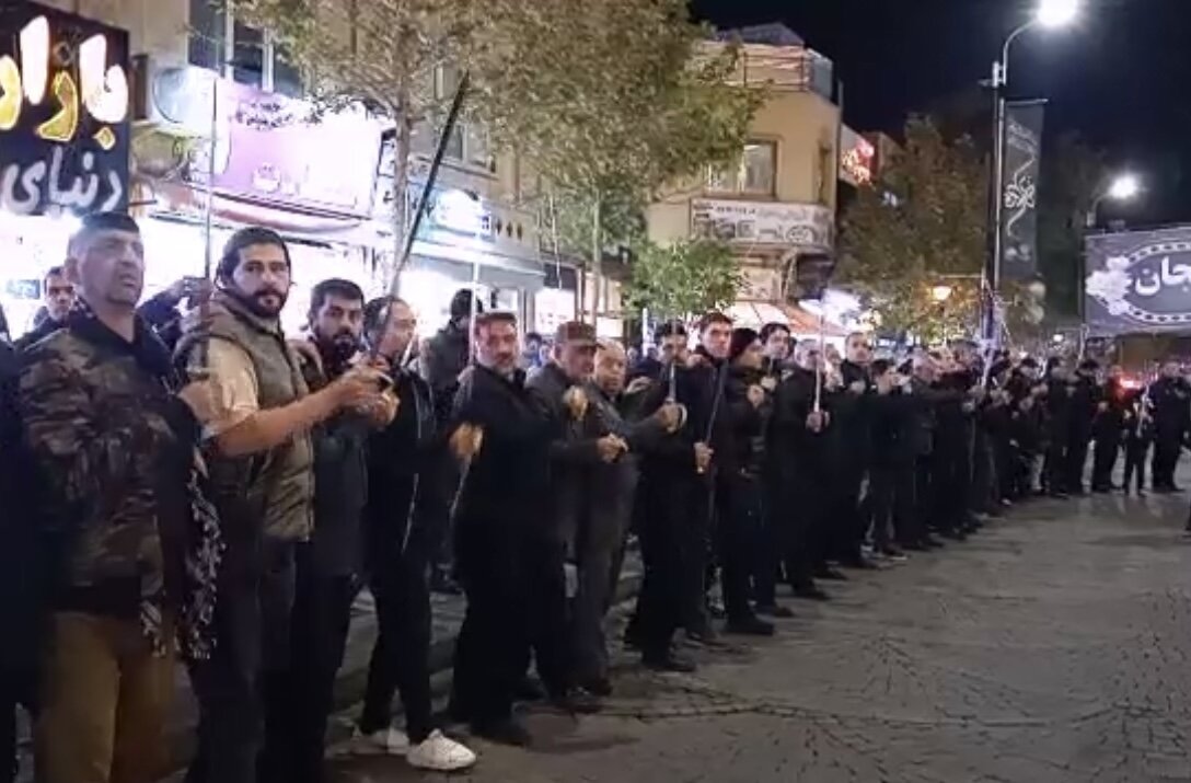 اجتماع شاه حسین گویان شام غریبان شهادت حضرت زهرا(س)در زنجان