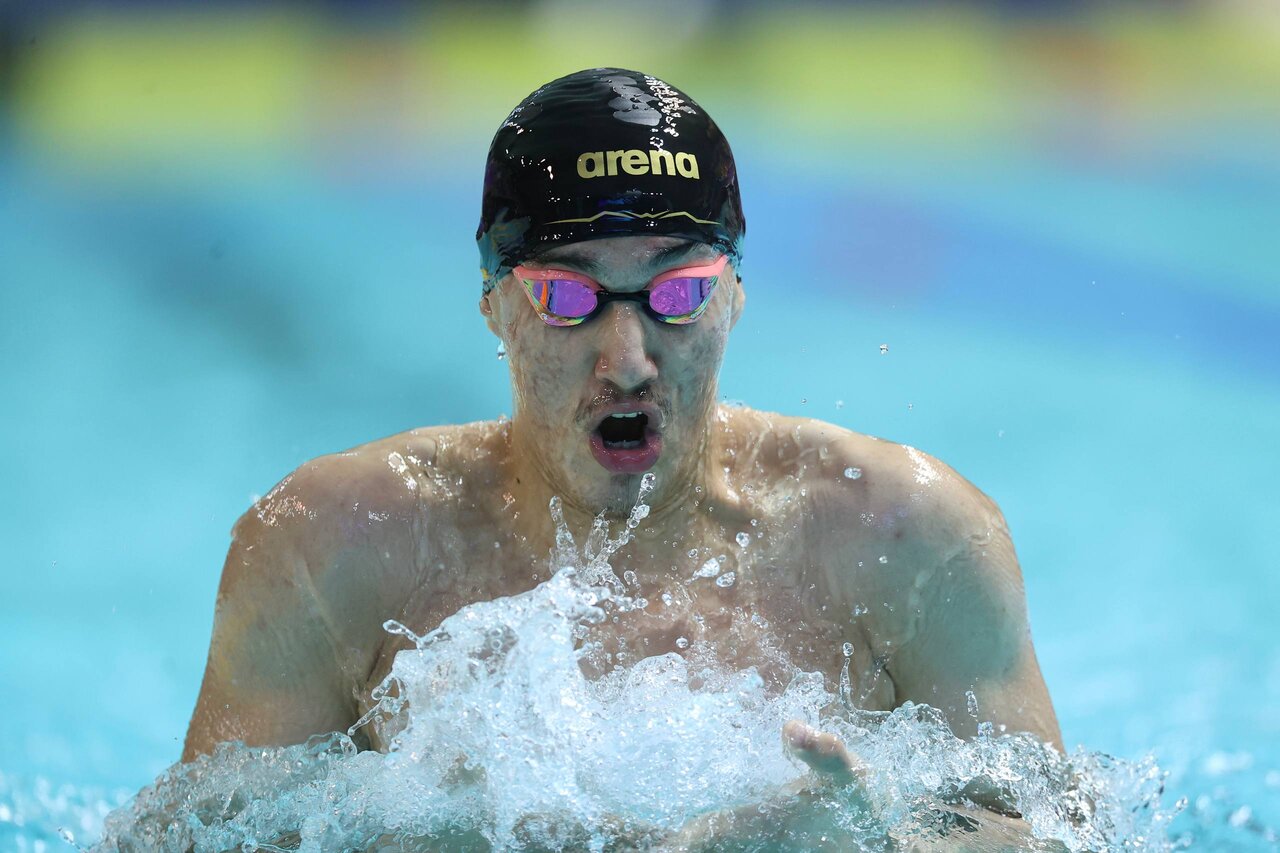 مهدی‌زاده در شنای ۵۰ متر قورباغه پنجم شد