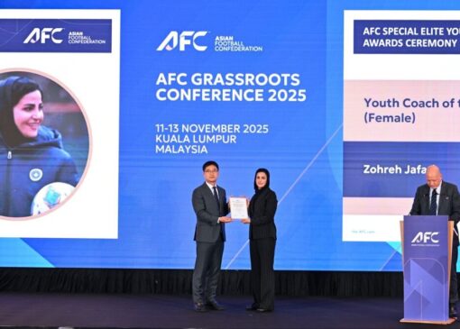 زهره جعفری برترین مربی زن جوان سال آسیا ۲۰۲۵ شد